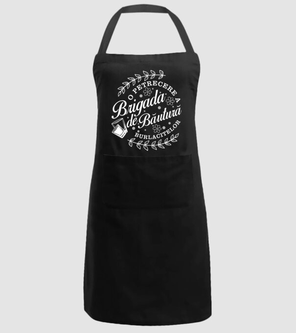 Brigada de băutură model negru pe tricou