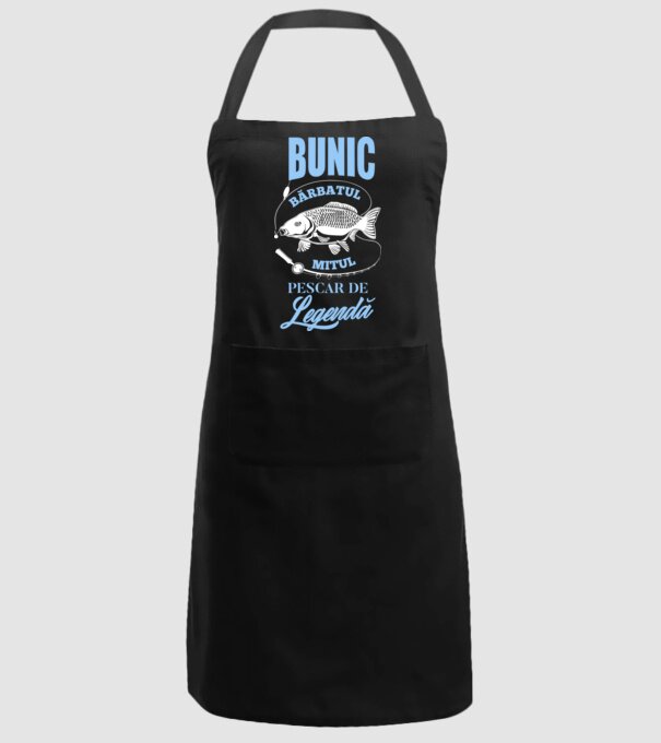 Bunic - bărbatul, mitul, pescar de legendă model negru pe tricou