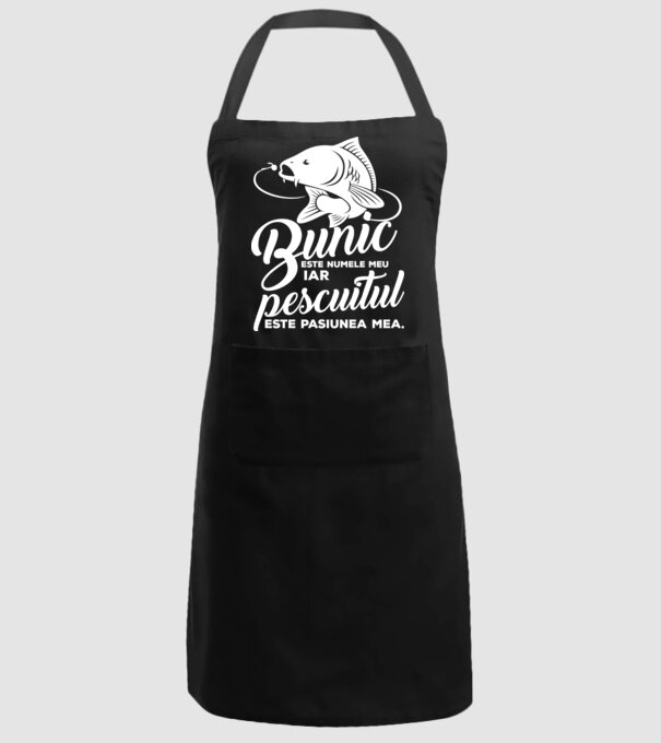 Bunic este numele meu, iar pescuitul este pasiunea mea model negru pe tricou