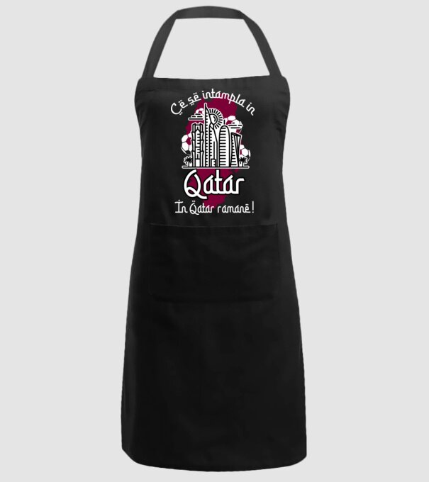Ce se întâmplă în Katar model negru pe tricou