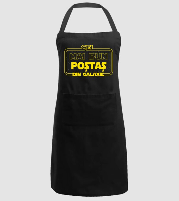 Cel mai bun poștaș din galaxie model negru pe tricou