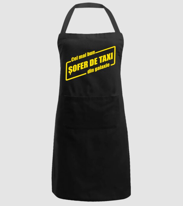 Cel mai bun șofer de taxi din galaxie model negru pe tricou