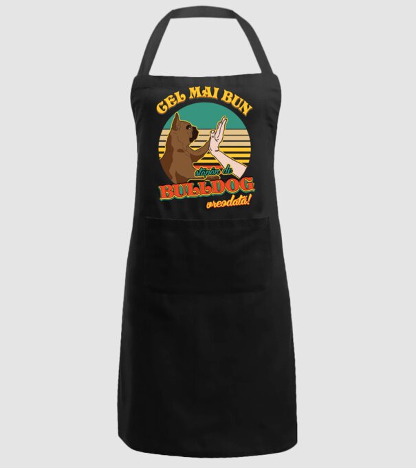 Cel mai bun stăpân de bulldog vreodată! model negru pe tricou