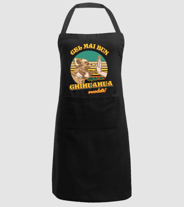 Cel mai bun stăpân de Chihuahua vreodată! model negru pe tricou