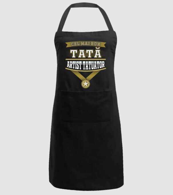 Cel mai bun tată artist tatuator model negru pe tricou