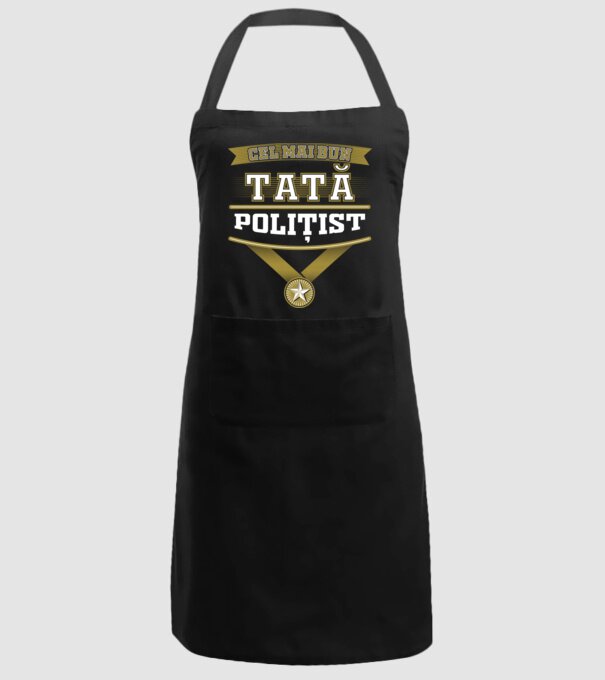 Cel mai bun tată polițist model negru pe tricou