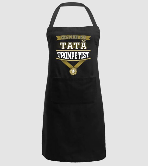 Cel mai bun tată trompetist model negru pe tricou