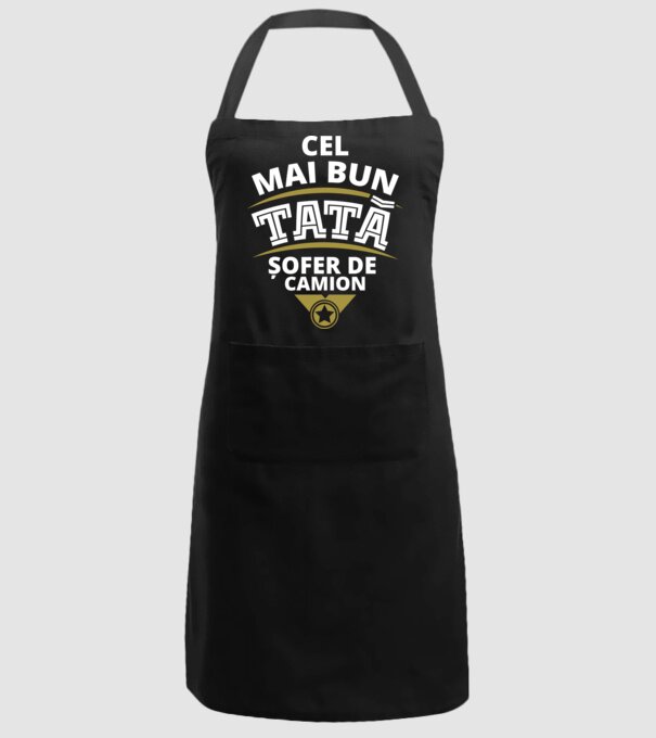 Cel mai bun tată șofer de camion model negru pe tricou