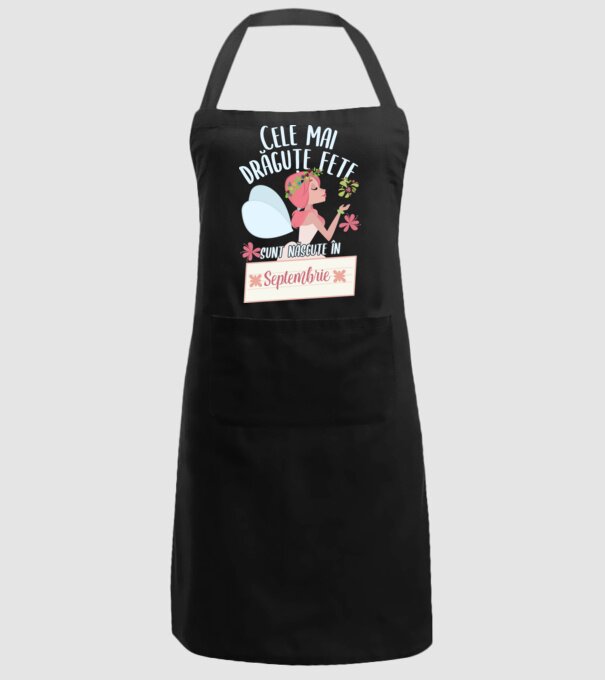 Cele mai drăguțe fete sunt născute în septembrie. model negru pe tricou
