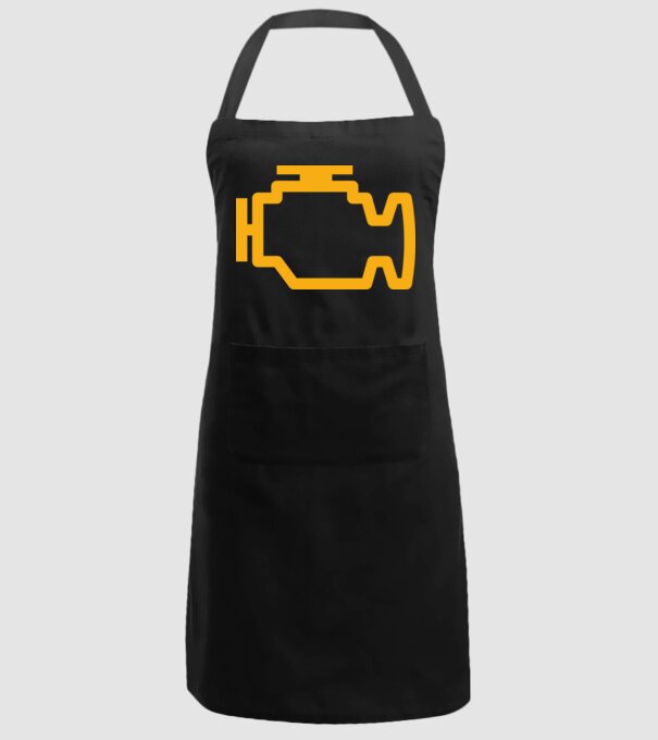 check engine model negru pe tricou