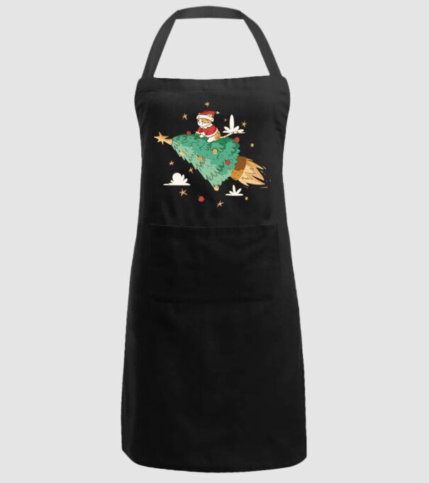 Christmas cat model negru pe tricou