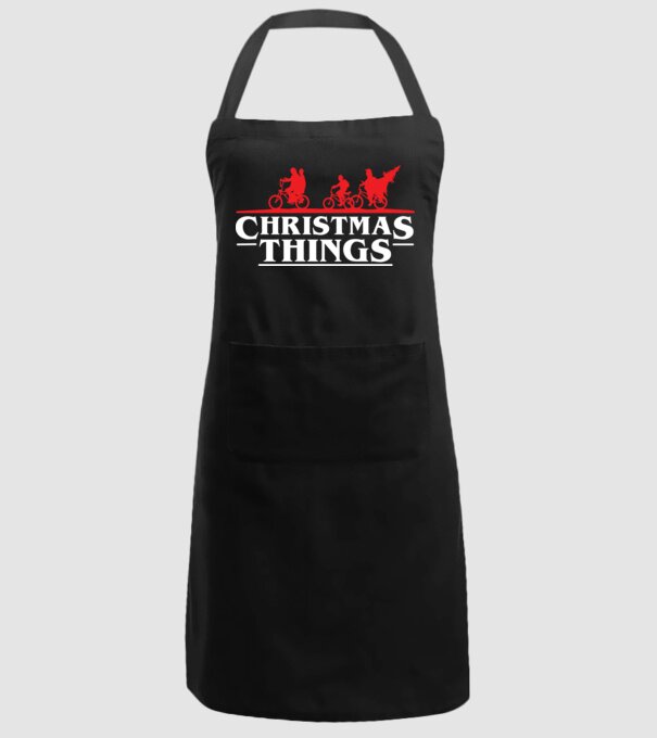 christmas things model negru pe tricou