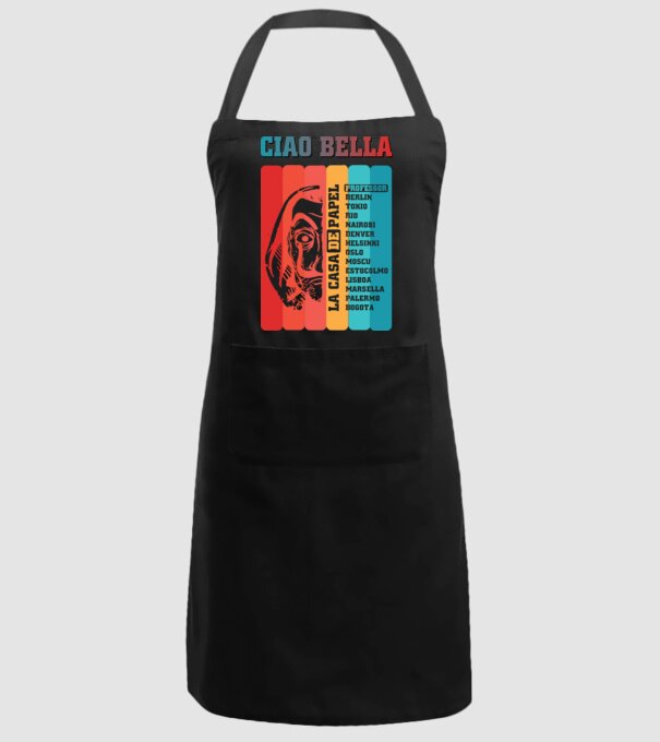 ciao bella retro model negru pe tricou