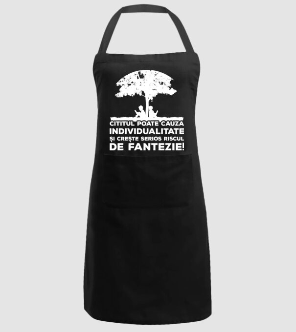 Cititul poate cauza individualitate și crește serios riscul de fantezie! model negru pe tricou