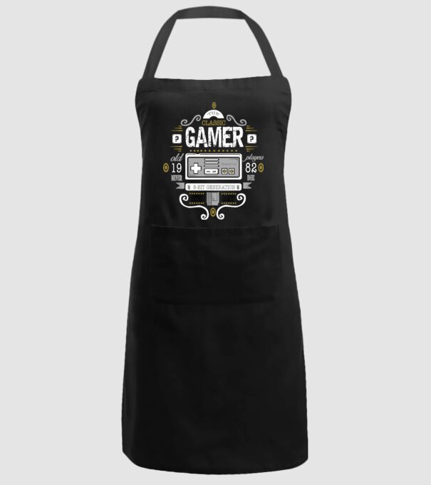 Classic Gamer model negru pe tricou
