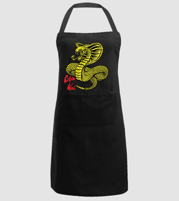 cobra kai logo color model negru pe tricou