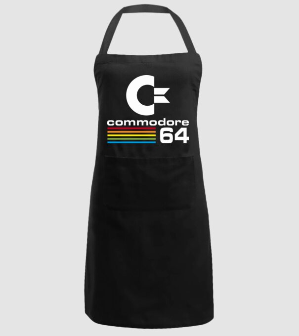 Commodore 64 logo on black model negru pe tricou