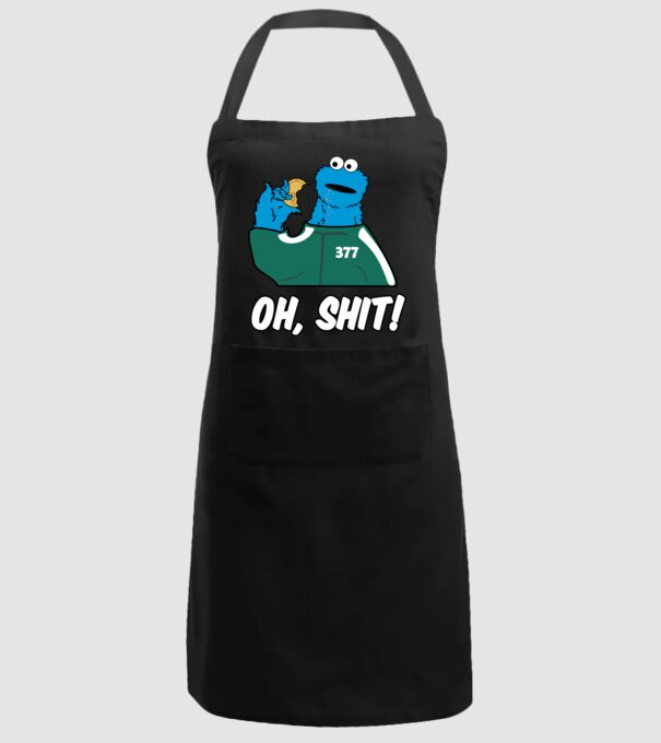 cookie monster squid game parody model negru pe tricou