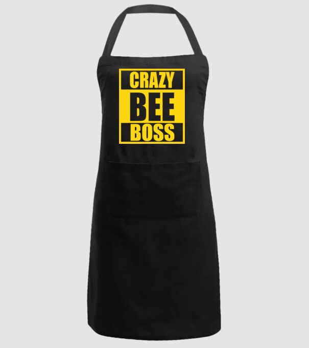 Crazy bee boss model negru pe tricou