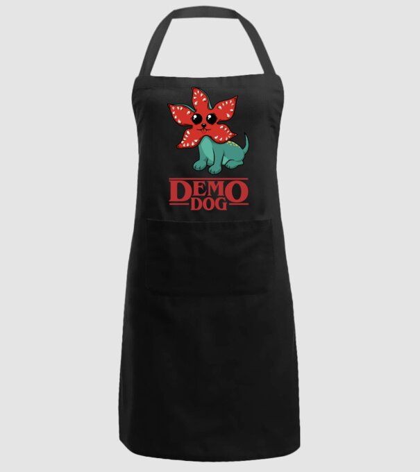 cute demodog model negru pe tricou