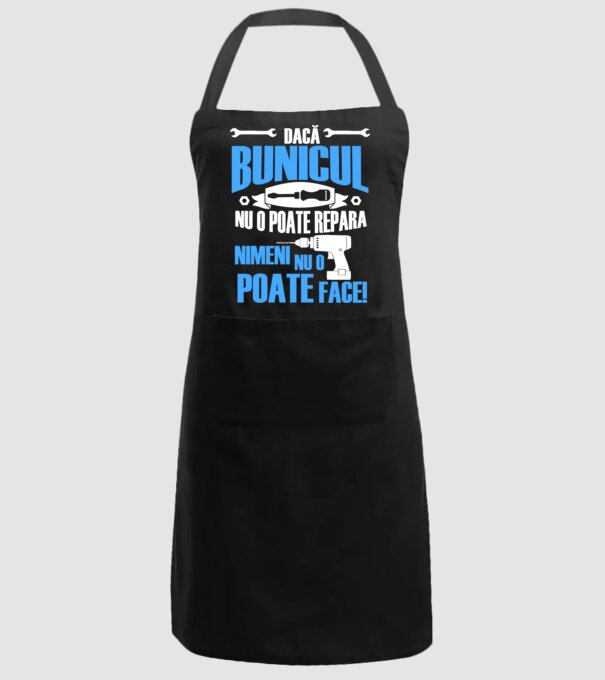 Dacă bunicul nu o poate repara, nimeni nu o poate face! model negru pe tricou