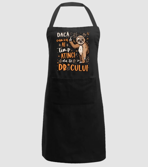 Dacă cumva ai timp, dute dr*cului! model negru pe tricou
