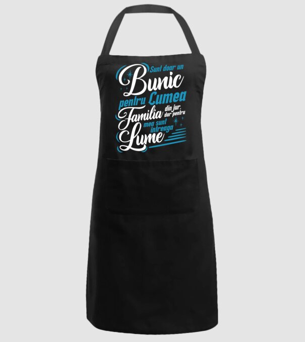 Sunt doar un bunic pentru lumea din jur, dar pentru familia mea sunt întreaga lume! model negru pe tricou