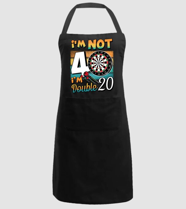 Darts Birthday 40 years old model negru pe tricou