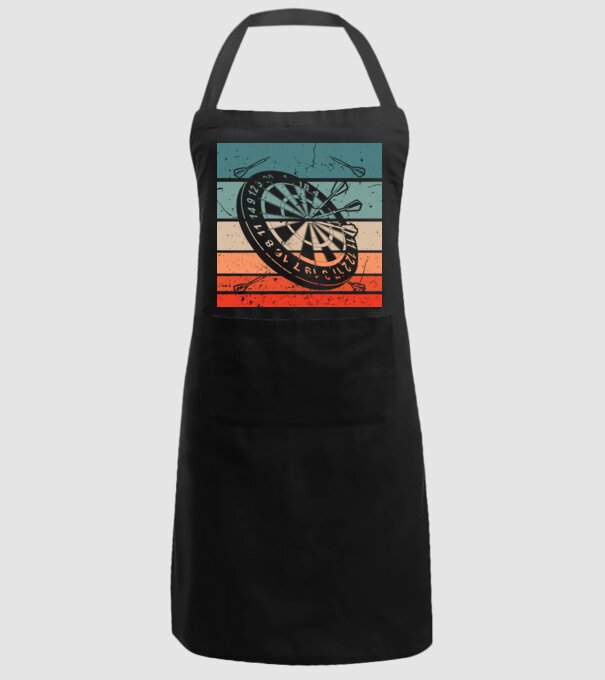 Darts vintage model negru pe tricou