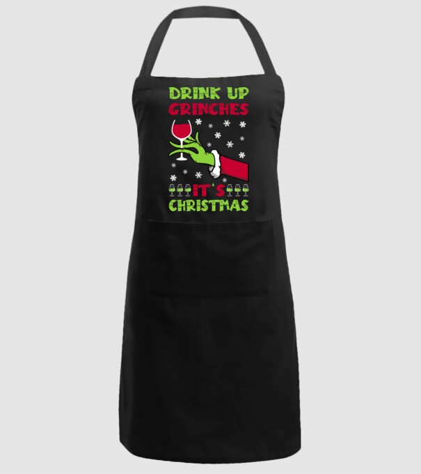 Drink up grinches it's christmas model negru pe tricou