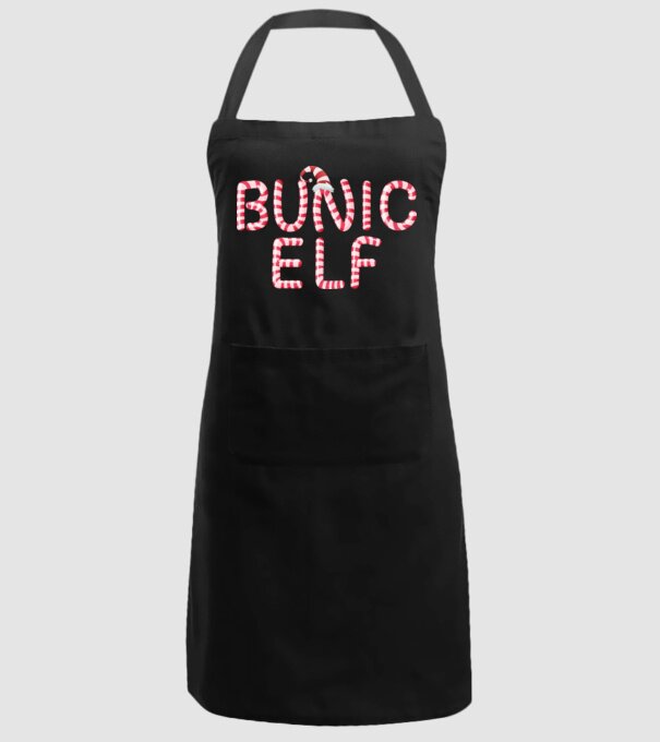bunic elf model negru pe tricou