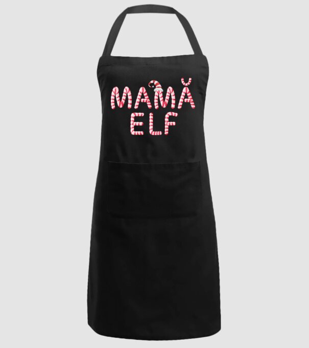 mamă elf model negru pe tricou