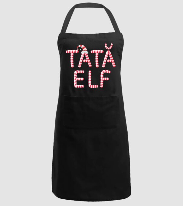 tată elf model negru pe tricou