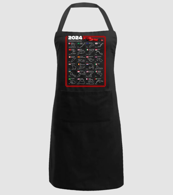 F1 calendar 2024 model negru pe tricou