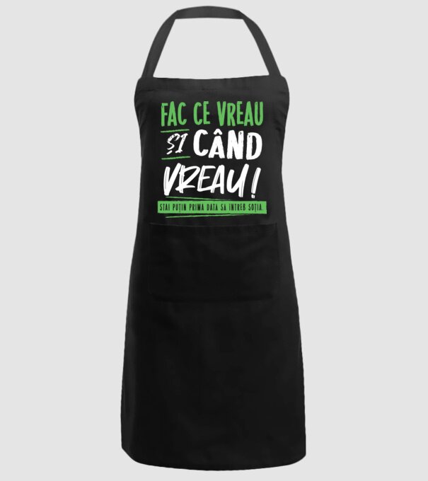 Fac ce vreau și când vreau! model negru pe tricou