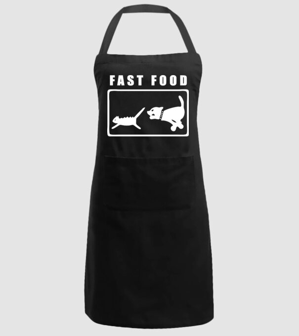 fast food model negru pe tricou