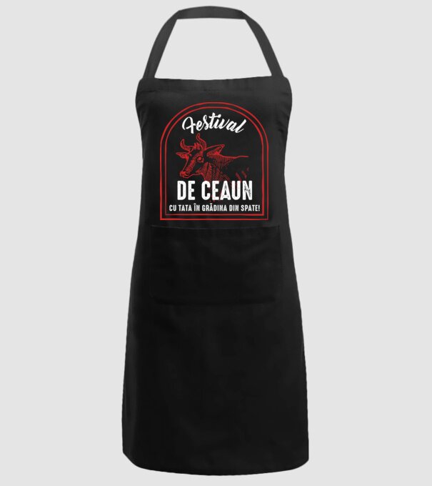 Festival de ceaun - cu tata în grădina din spate! model negru pe tricou