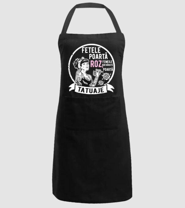 Fetele poartă roz, femeile adevărate poartă tatuaje model negru pe tricou