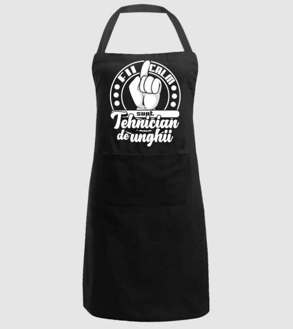 Fii calm... sunt tehnician de unghii model negru pe tricou