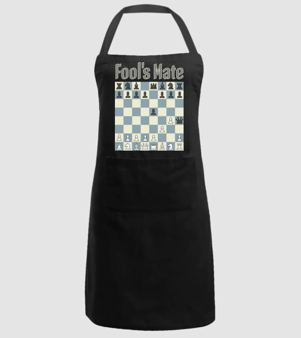 fool's mate model negru pe tricou
