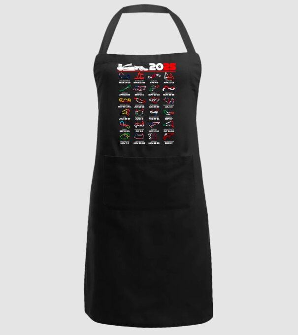 F1 calendar 2025 Negru model negru pe tricou