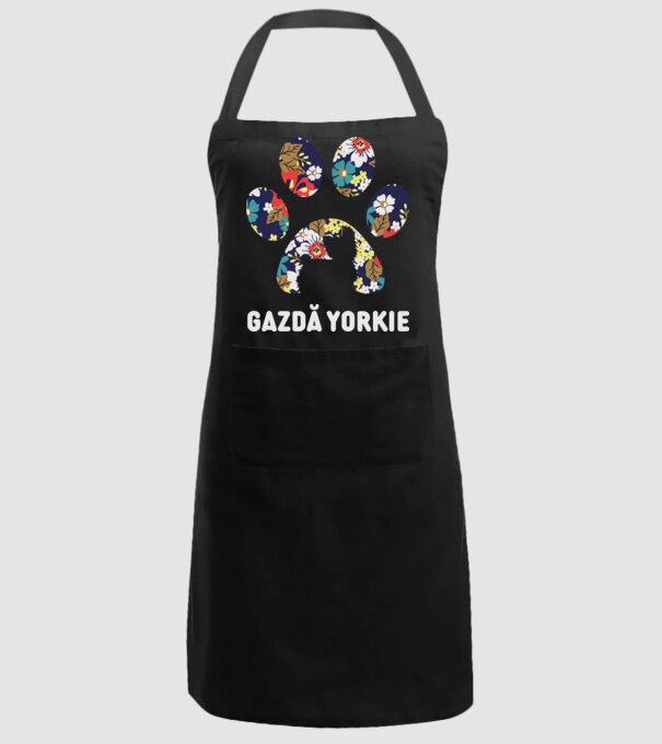 Gazdă Yorkie model negru pe tricou