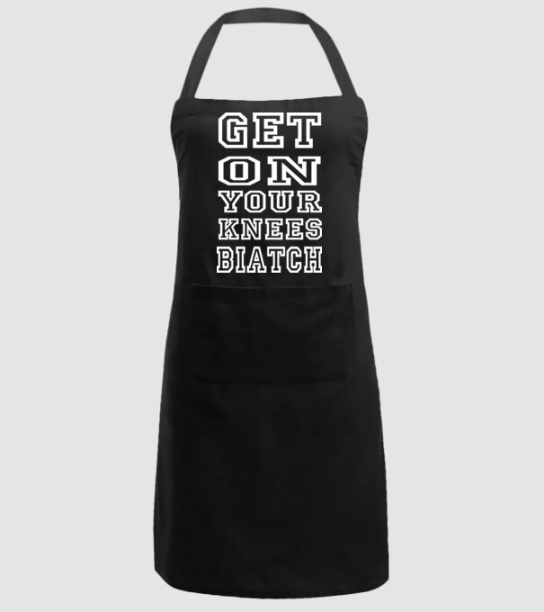 GET ON KNEES model negru pe tricou