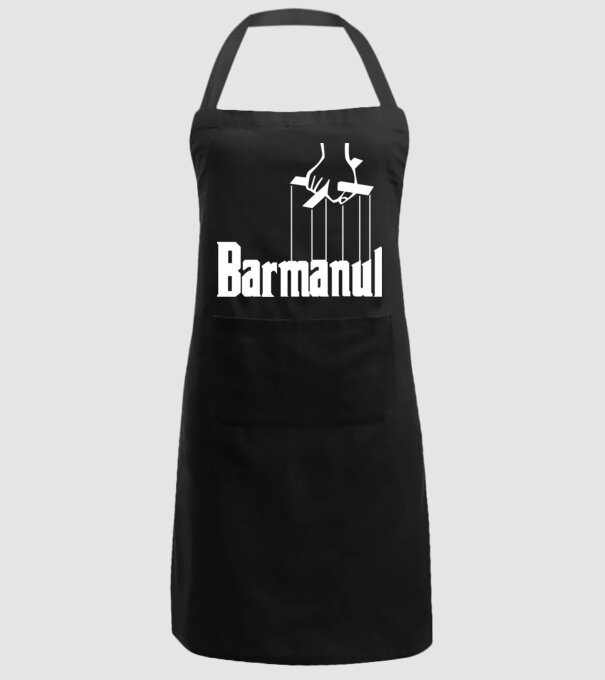 Barmanul model negru pe tricou