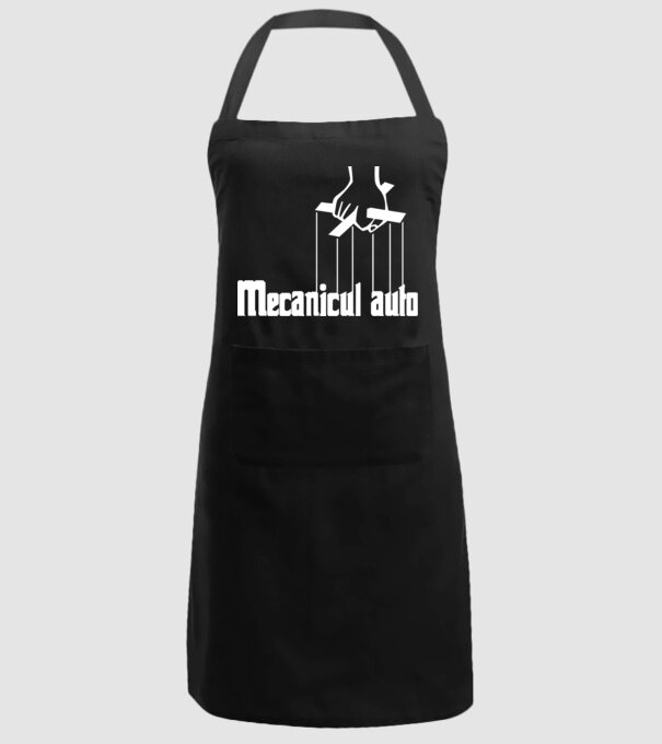 Mecanicul auto model negru pe tricou