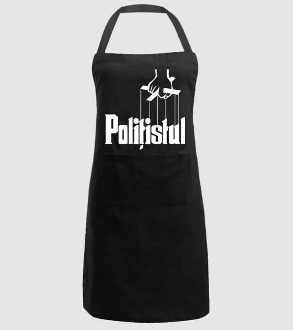Polițistul model negru pe tricou