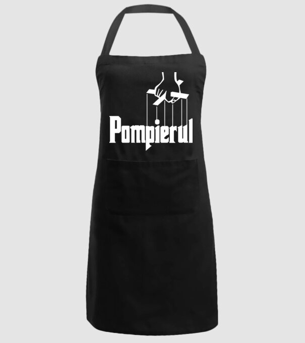 Pompierul model negru pe tricou
