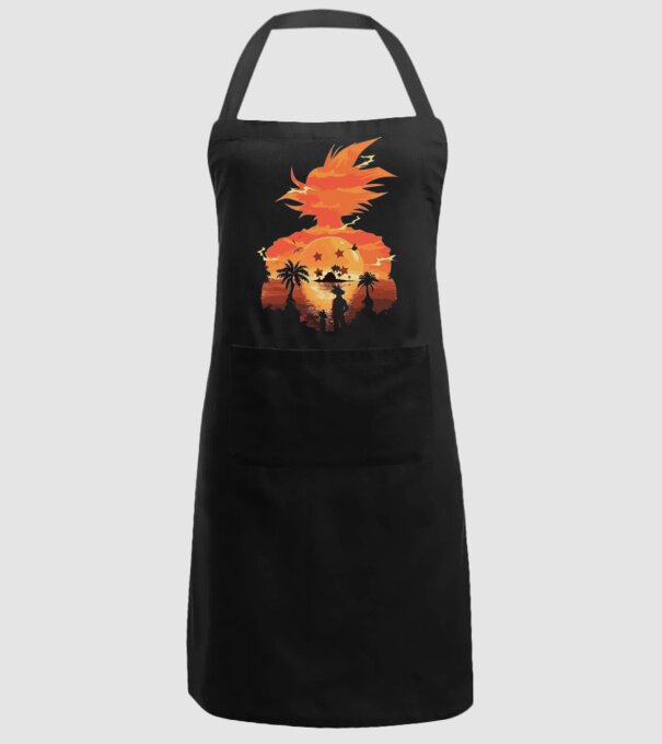 goku sunset 2 model negru pe tricou