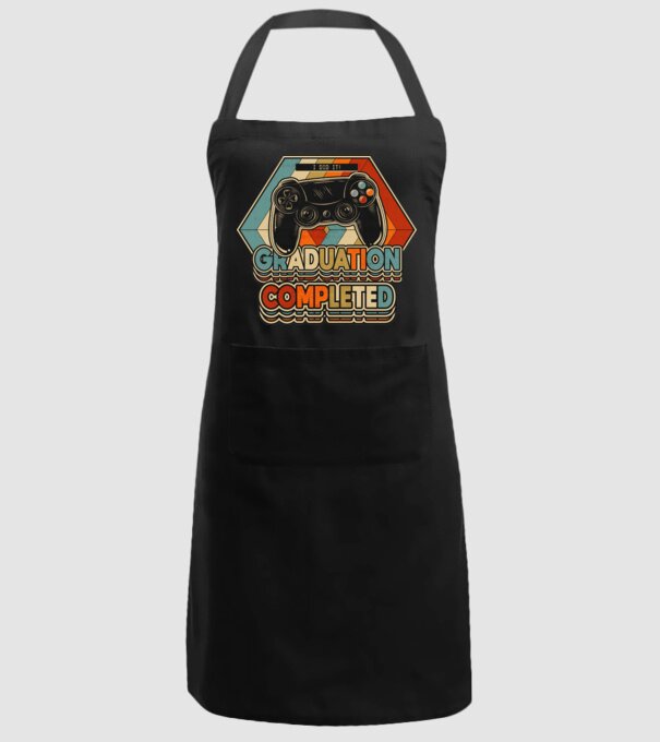 Graduatuion completed retro model negru pe tricou