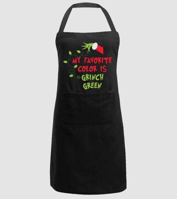 Grinch Green model negru pe tricou